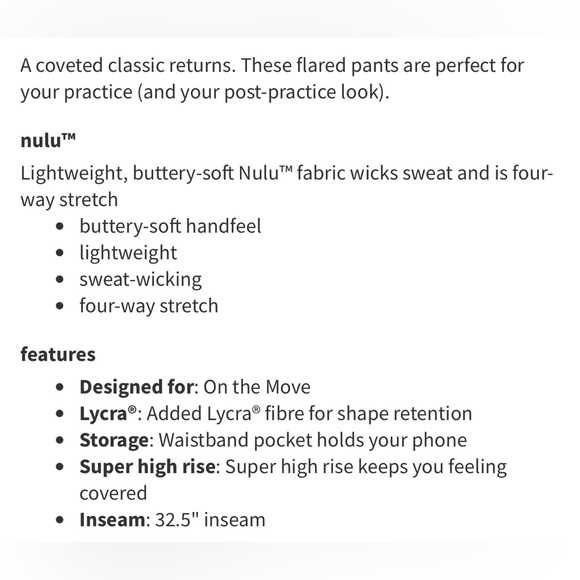 Lululemon Groove Super-High-Rise Flared Pant Nulu Wild Indigo Sz 4 - Picture 6 of 6